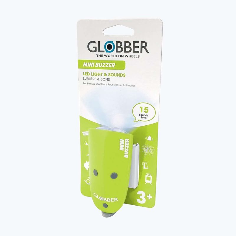 Лампа с клаксон Globber Mini Buzzer lime green 2