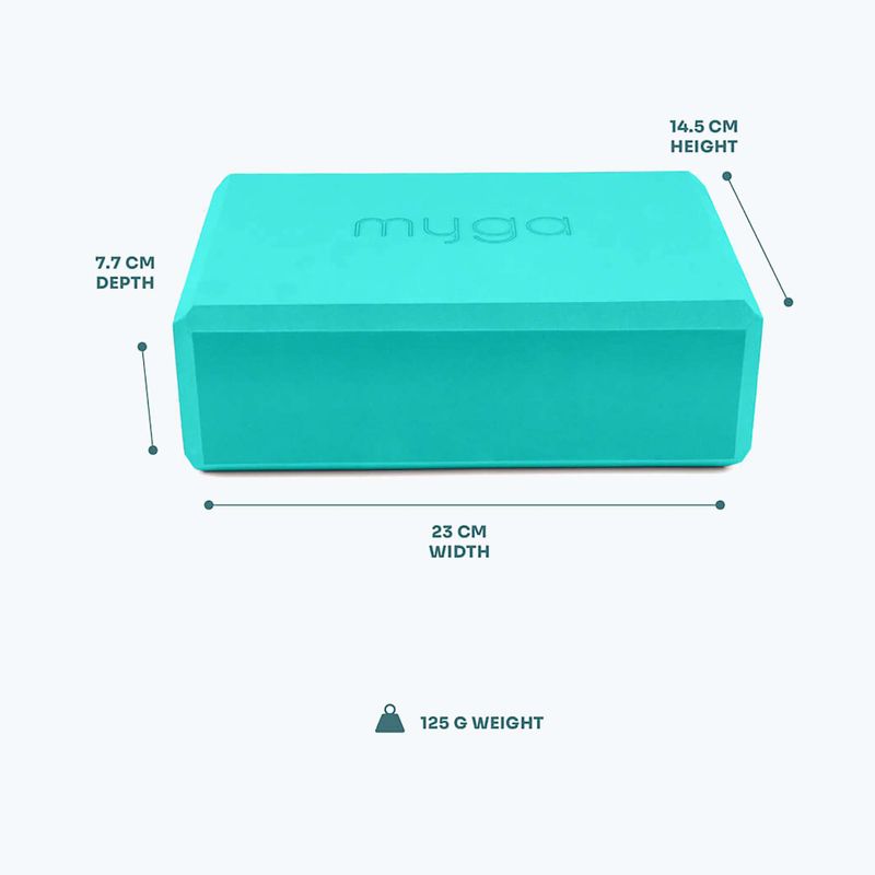Куб за йога Myga Foam Block turquoise 3