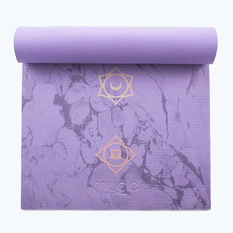 Комплект за йога Myga Chakra Yoga Set mat + block + purple strap 5