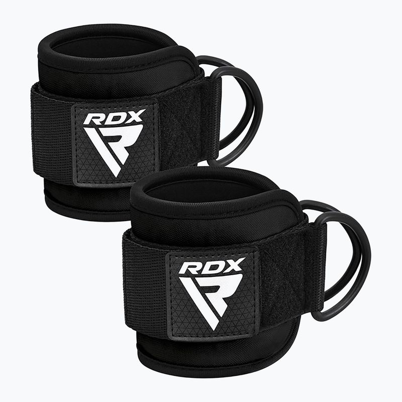 Ремъци с куки за глезена RDX Gym Ankle Pro A4 black WAN-A4B-P