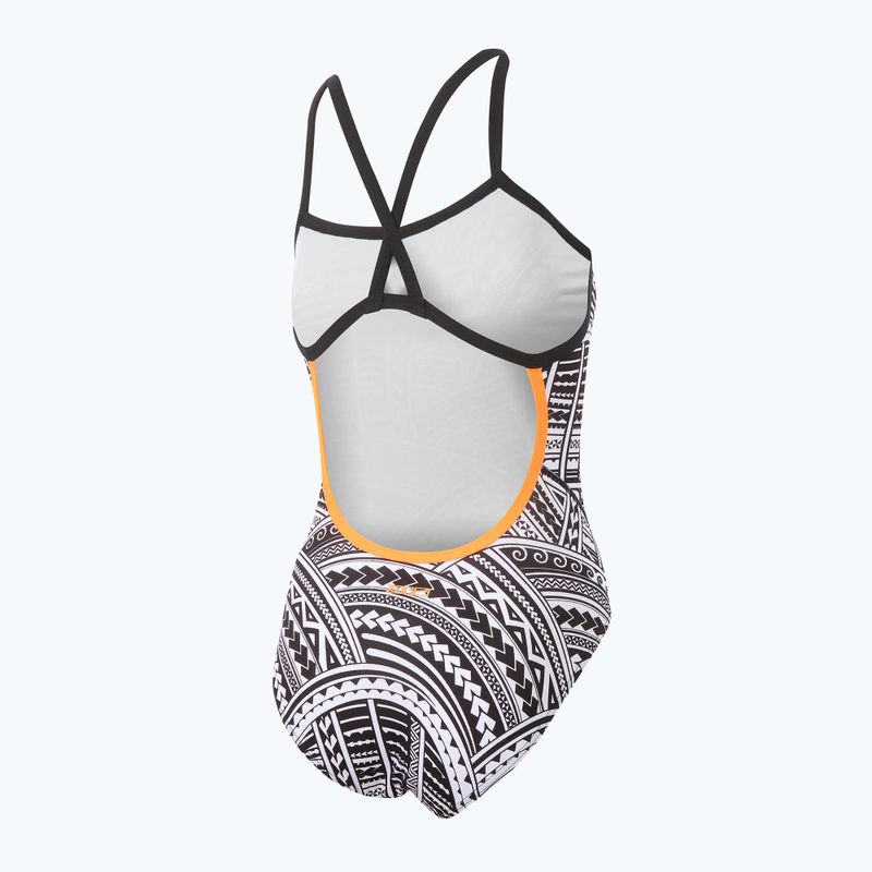 Дамски бански костюм от една част ZONE3 Kona Speed Strap Back tribal print/black/ white/orange 5