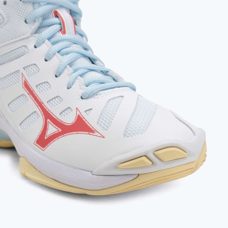 Дамски обувки за волейбол Mizuno Wave Voltage 2 Mid white/calypso coral/pale banan 7