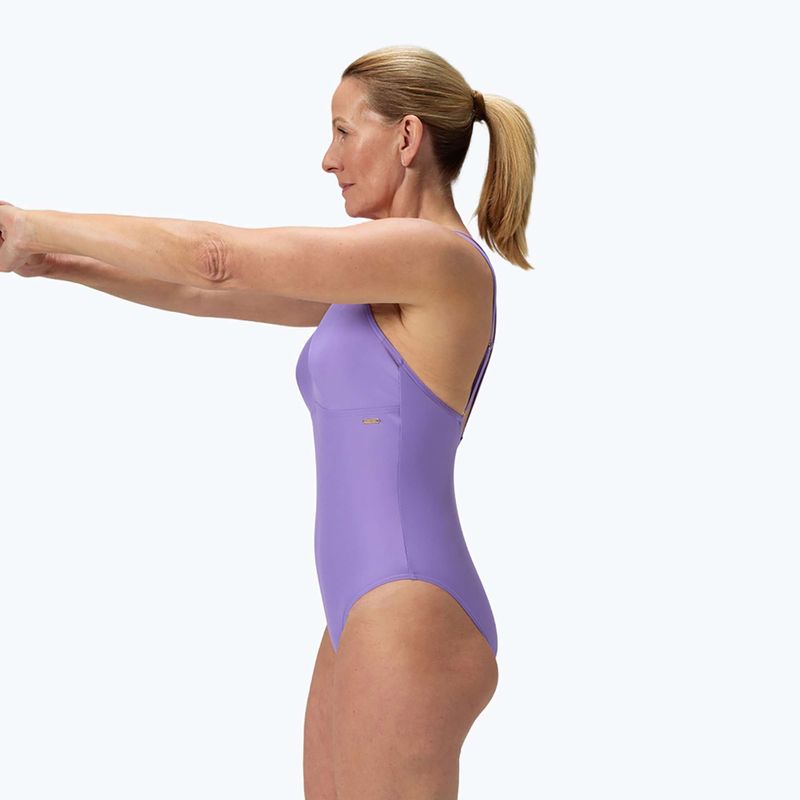 Дамски цял бански костюм Speedo Shaping Strappy purple mist 4
