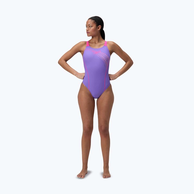 Цял бански костюм Speedo Medley Logo Medalist indigo glow 2