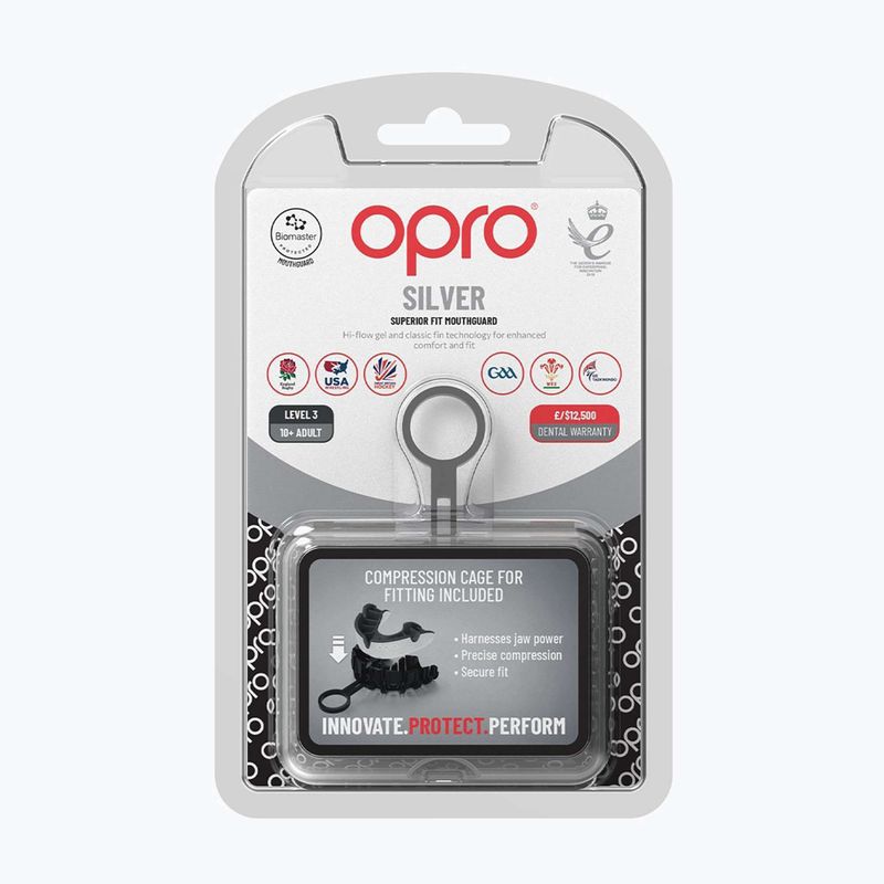 Протектор за челюст Opro Silver black/white/white 2