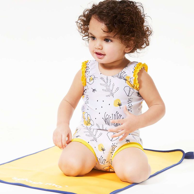 Детски бански костюм от една част Splash About Happy Nappy flowe meadow 5
