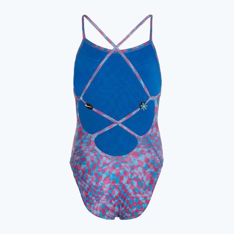 Детски бански от една част Nike Hydrastrong Lace Up Back University Blue 2