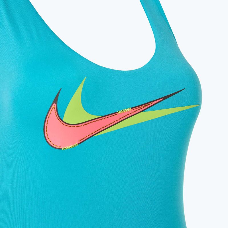 Дамски бански костюм от една част Nike Multi Logo Crossback dusty cactus 3