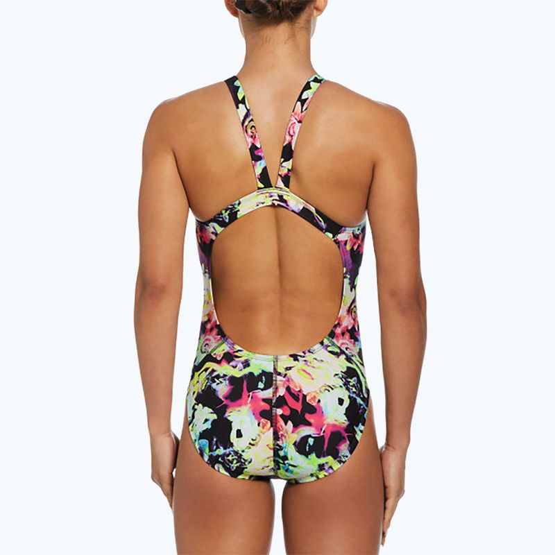 Дамски бански костюм от една част Nike Hydrastrong Multi Print Fastback Rainbow 6