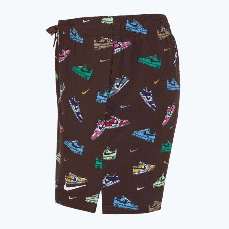 Мъжки къси панталони за плуване Nike Multi Print 5" Volley в бароково кафяво 7