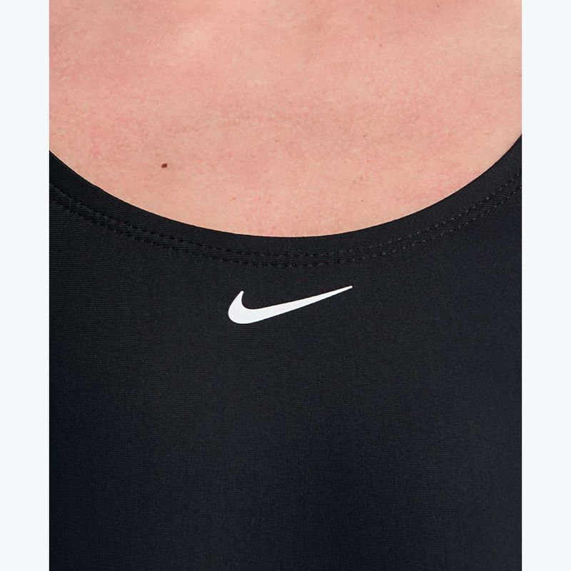 Дамски цял бански костюм Nike Logo Tape Fastback black 4