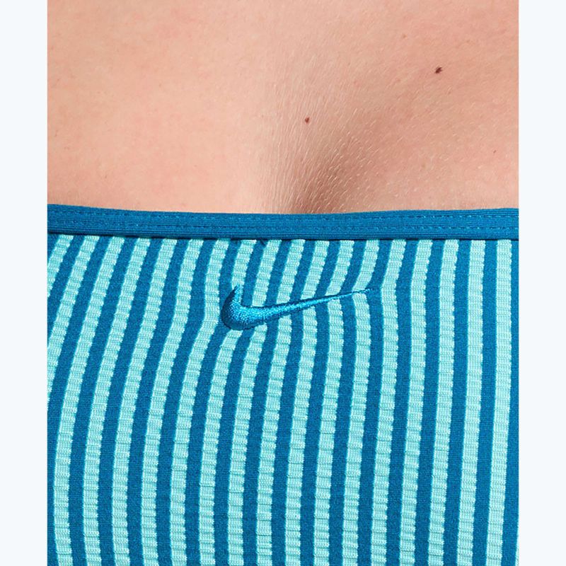 Горнище от бански костюм Nike Ripple Texture Bralette Classic Bikini bleached turquoise 4