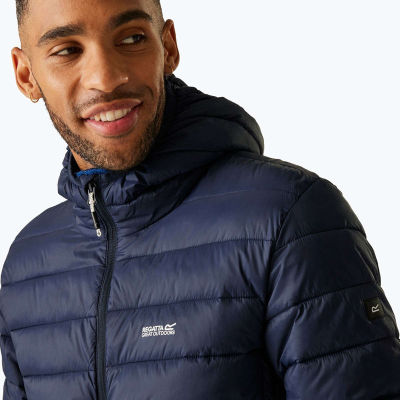 Мъжко яке REGATTA Hooded Marizion black navy/olympian blue 4