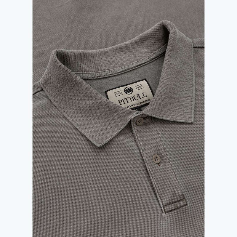 Мъжка поличка Pitbull Washed Polo Shirt тъмнокафява 3