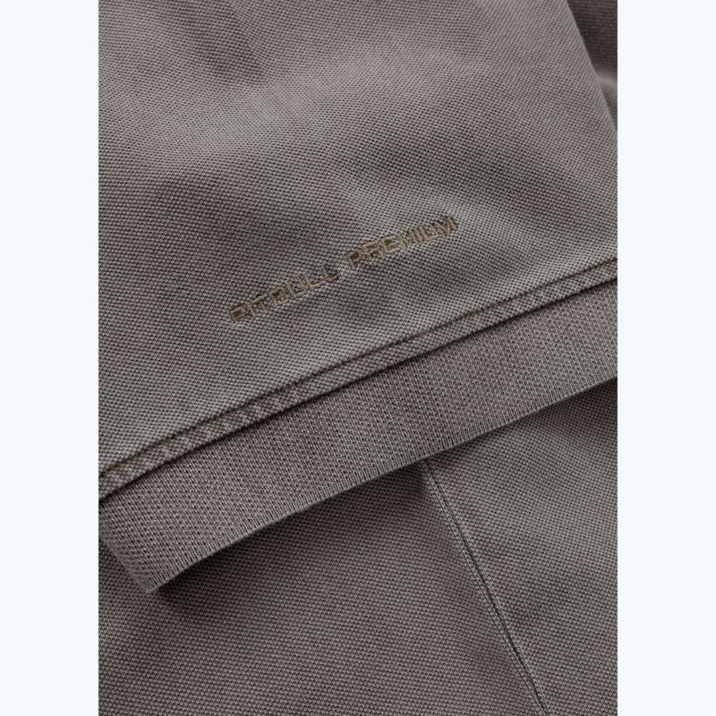 Мъжка поличка Pitbull Washed Polo Shirt тъмнокафява 6