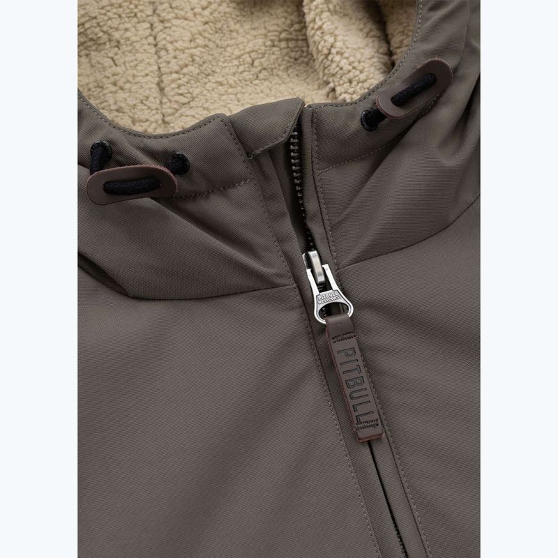 Мъжко зимно яке Pitbull Elkwood 3 Sherpa Hooded taupe 7