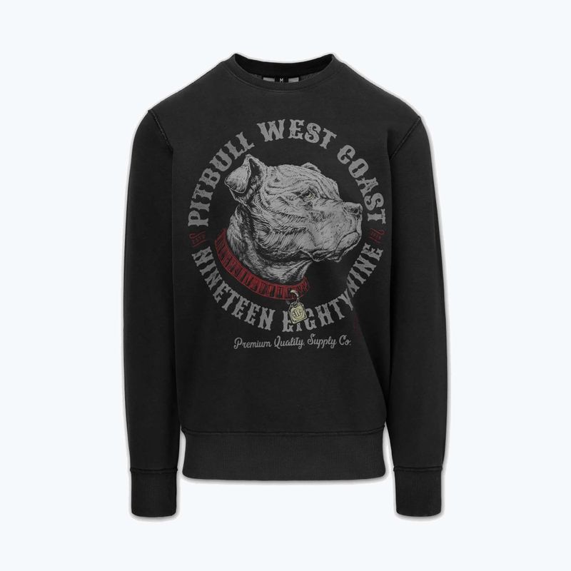 Мъжки суитшърт Pitbull Strength & Respect Crewneck washed dark graphite 5