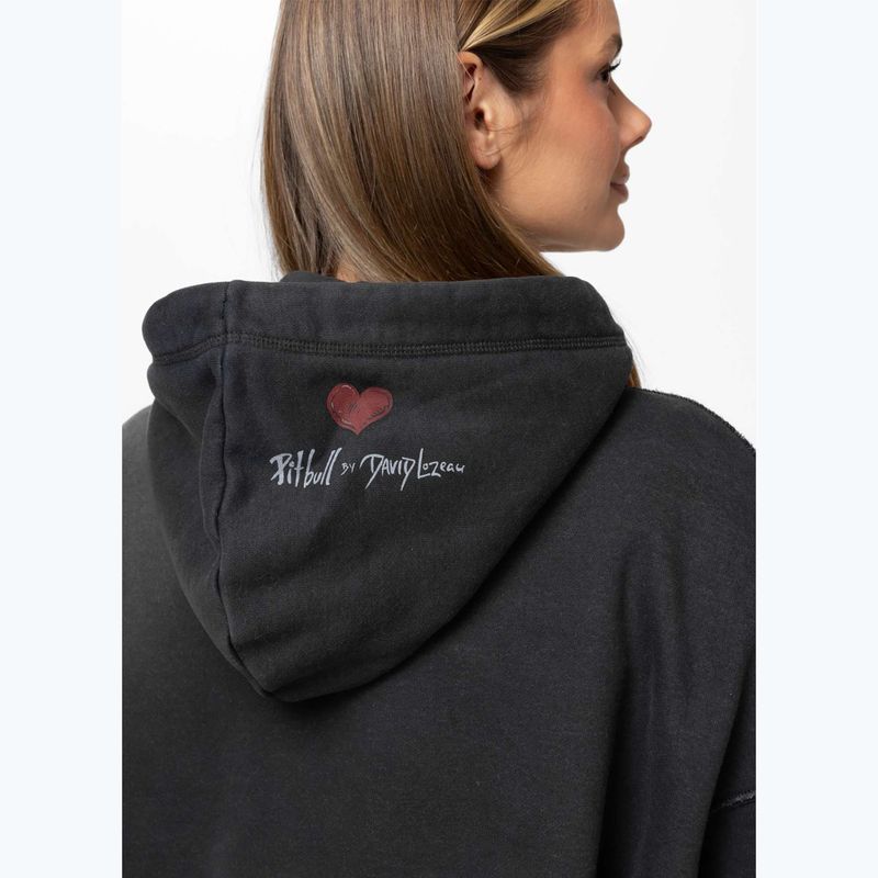 Дамски суитшърт Pitbull Thick & Thin Hooded dark graphite 3