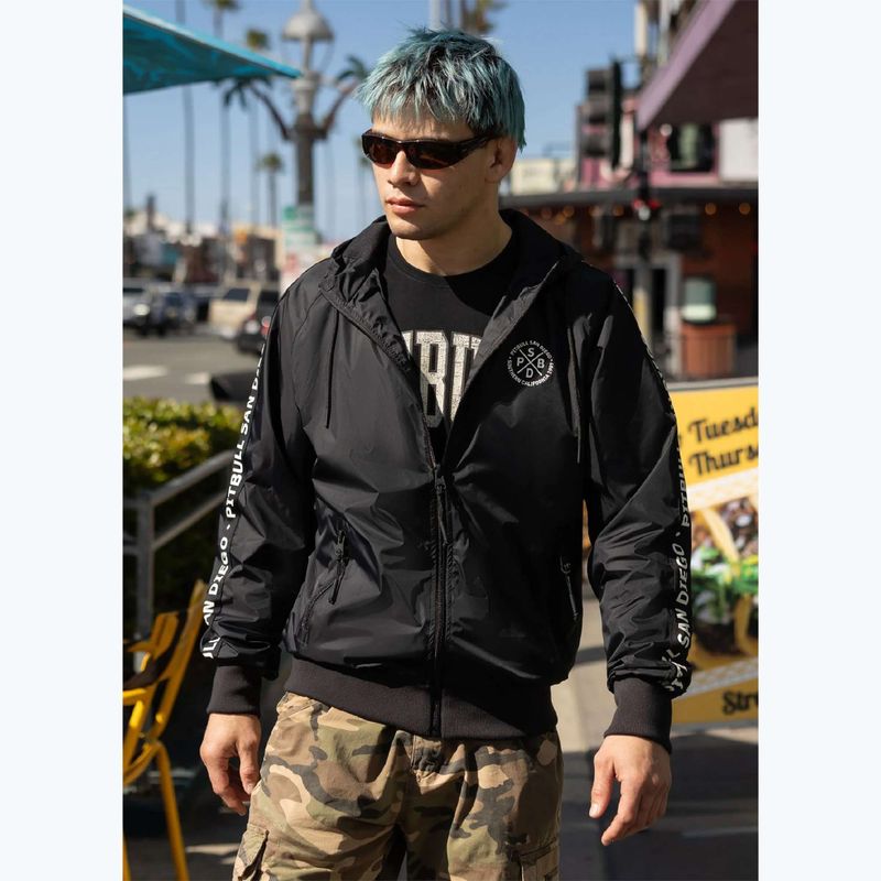 Мъжко яке Pitbull Athletic Tape Nylon Hooded black 9