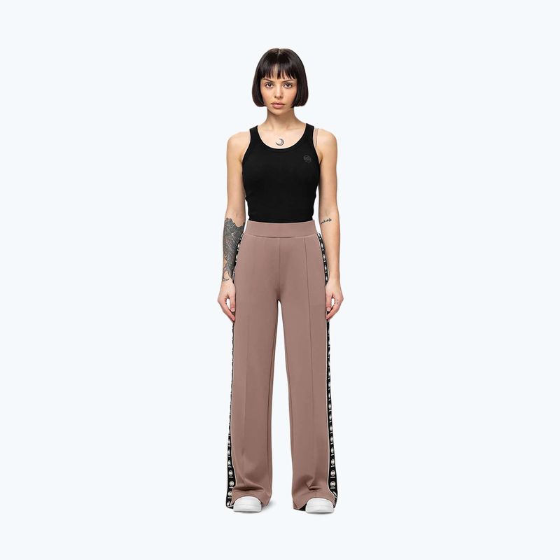 Дамски панталони Pitbull Verona Wide Leg chocolate mousse 2