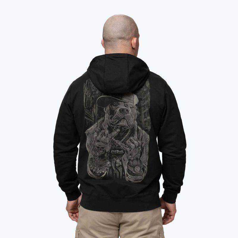 Мъжки суитшърт Pitbull USA Hooded Zip black 3