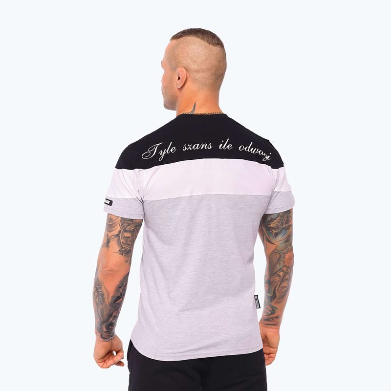 Мъжка тениска Octagon As Many Chances As Courage black/white/grey 3