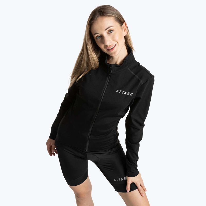 Дамски суитшърт за колоездене ATTABO FLEERO REF ватиран black 3