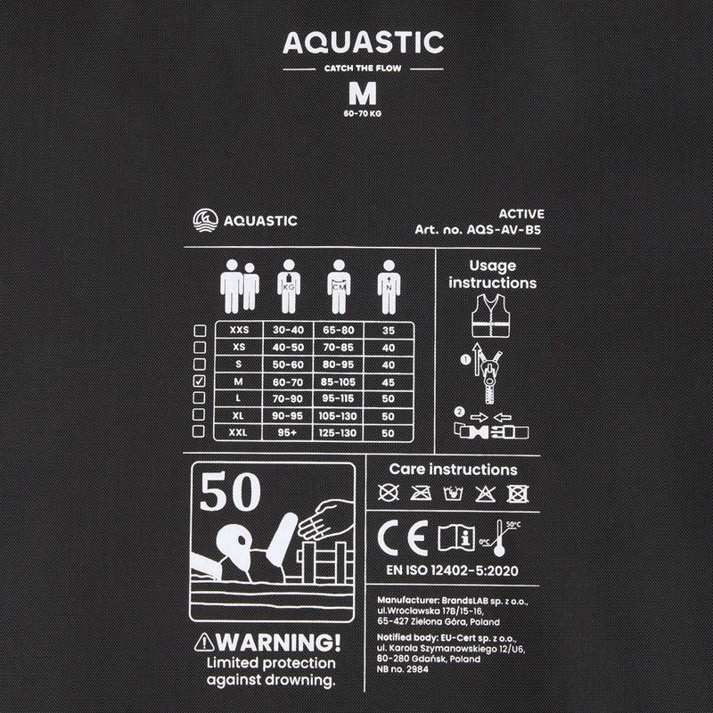 AQUASTIC Active 50N жилетка за спускане с въже, черна 7