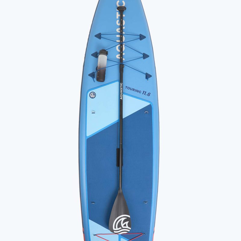 Комплект надуваема дъска SUP Touring 11'6" синьо 13