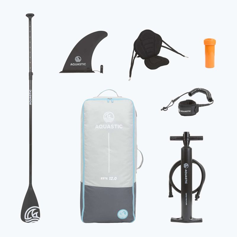 Комплект надуваема дъска SUP Touring 11'6" синьо 20