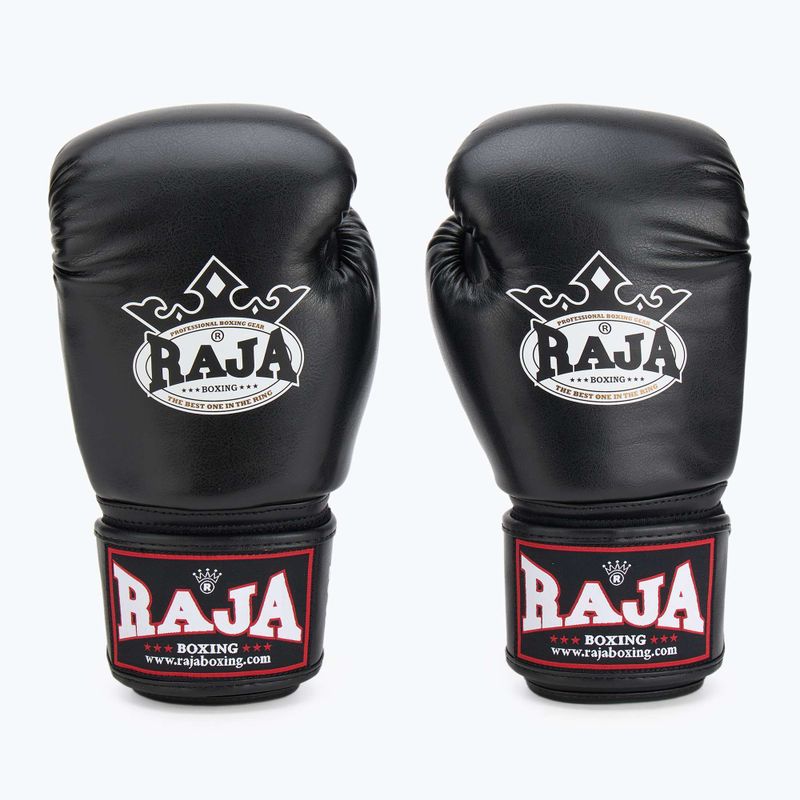 RAJA BOXING Единични полукожени боксови ръкавици черни 3