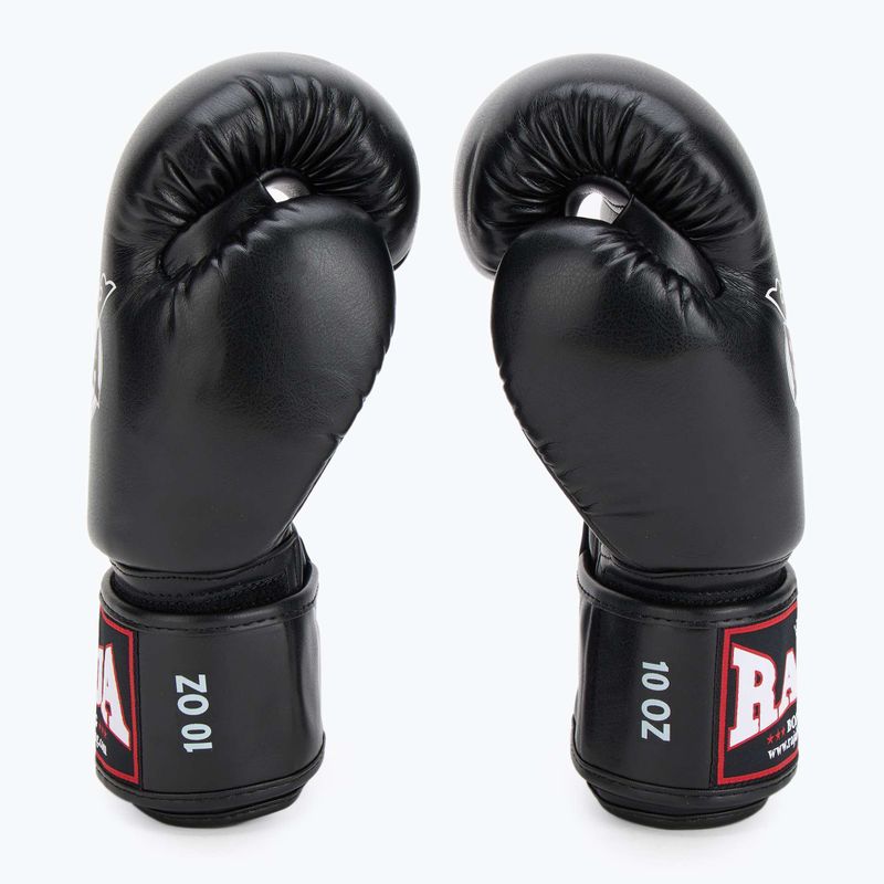 RAJA BOXING Единични полукожени боксови ръкавици черни 4