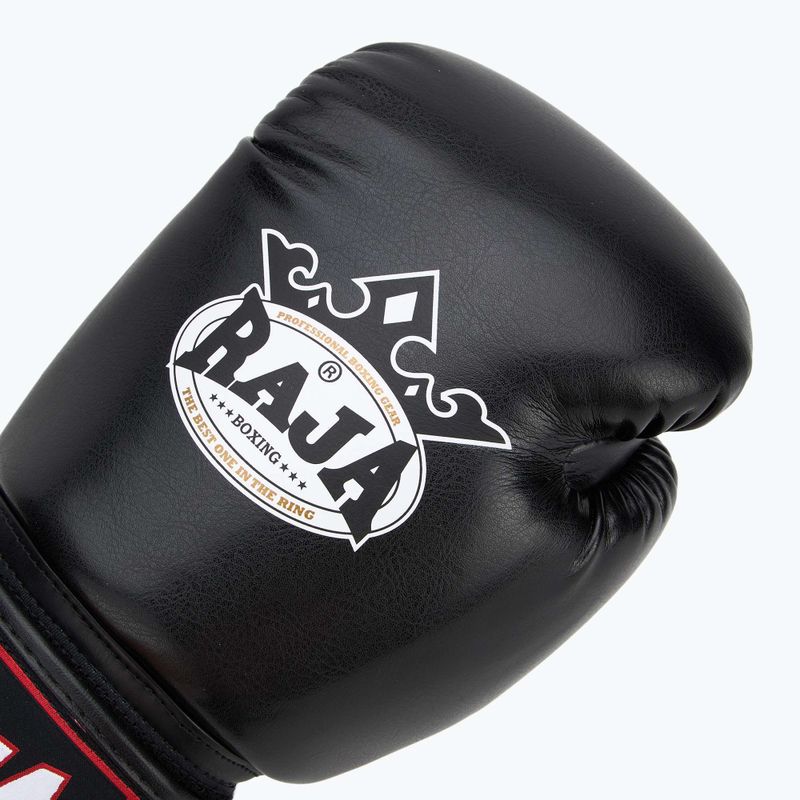 RAJA BOXING Единични полукожени боксови ръкавици черни 5
