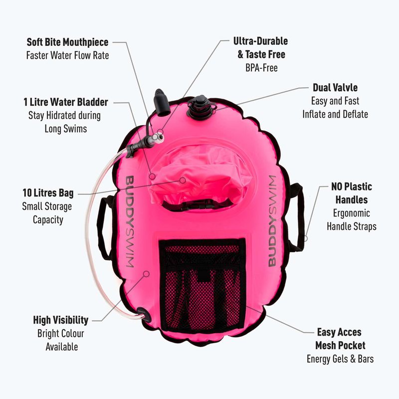 Спасителна буйка Buddyswim Hydrastation Pro 10 l pink 4