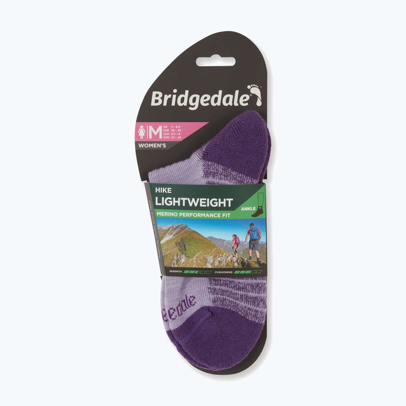 Дамски чорапи Bridgedale Hike Lightweight Performance Ankle heather/damson 3