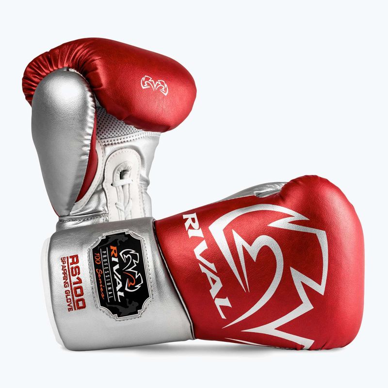 Боксьорски ръкавици Rival RS100 Professional red/silver 2