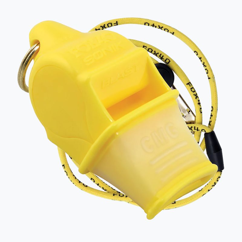 Свирка със струна Fox 40 Sonik Blast CMG жълта 9203