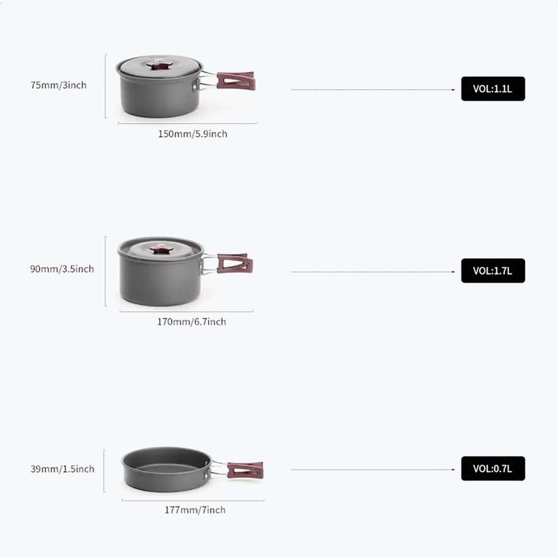 Комплект туристически съдове Fire-Maple FMC-202 3