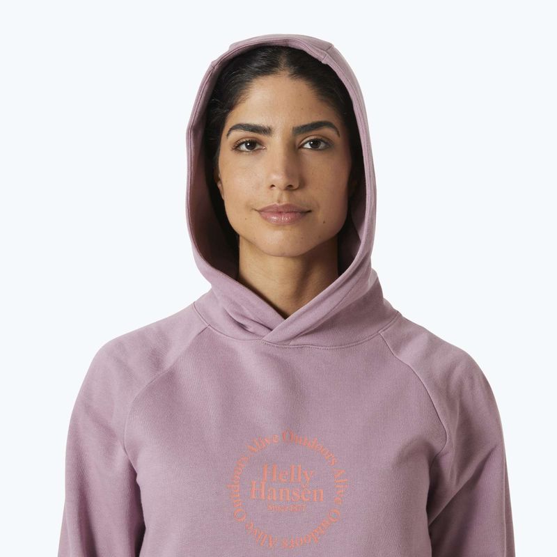 Дамски суитшърт Helly Hansen Core Graphic Hoodie purple clay 3