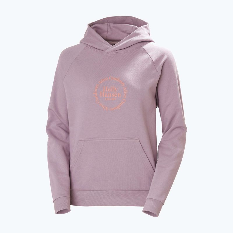 Дамски суитшърт Helly Hansen Core Graphic Hoodie purple clay 4