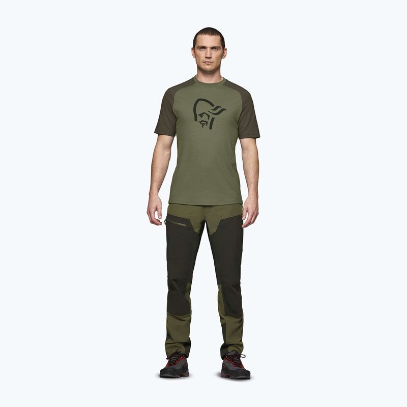 Мъжка тениска за трекинг NORRONA Femund PureUll loden green 2