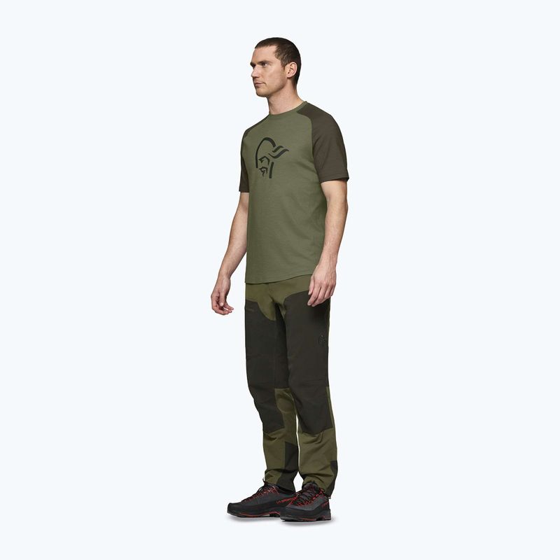 Мъжка тениска за трекинг NORRONA Femund PureUll loden green 4