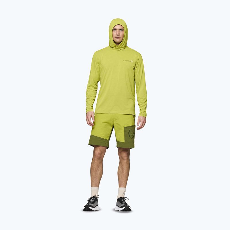 Мъжки суитшърт за трекинг NORRONA Femund Tech Hood golden lime 2