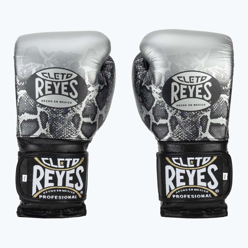 Боксови ръкавици Cleto Reyes Velcro Sparring silver/black 2