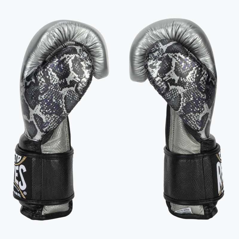 Боксови ръкавици Cleto Reyes Velcro Sparring silver/black 4