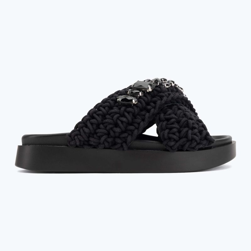 Дамски чехли INUIKII Woven Stones black 2