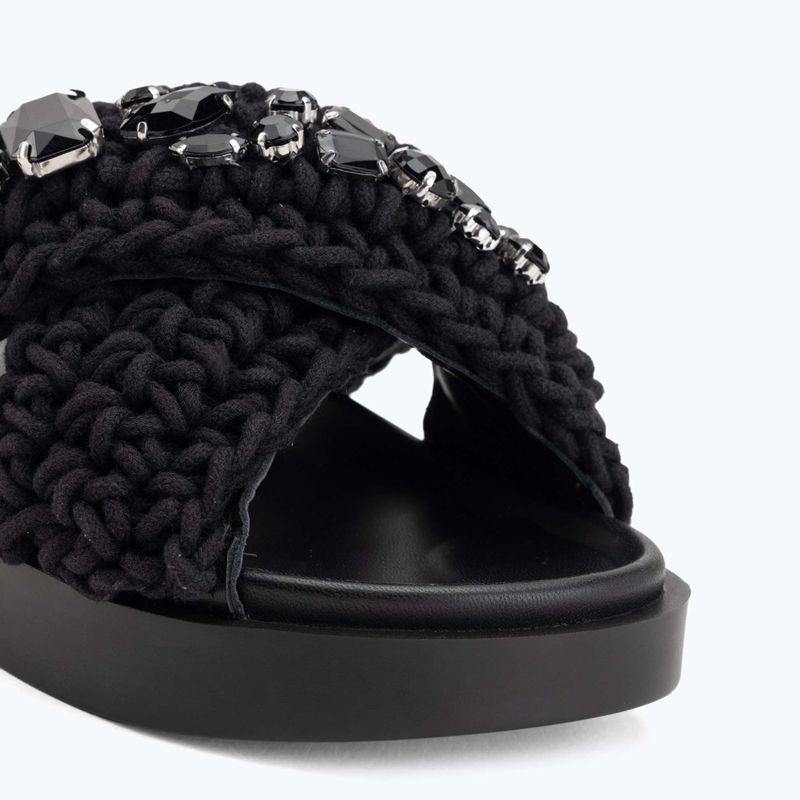 Дамски чехли INUIKII Woven Stones black 7