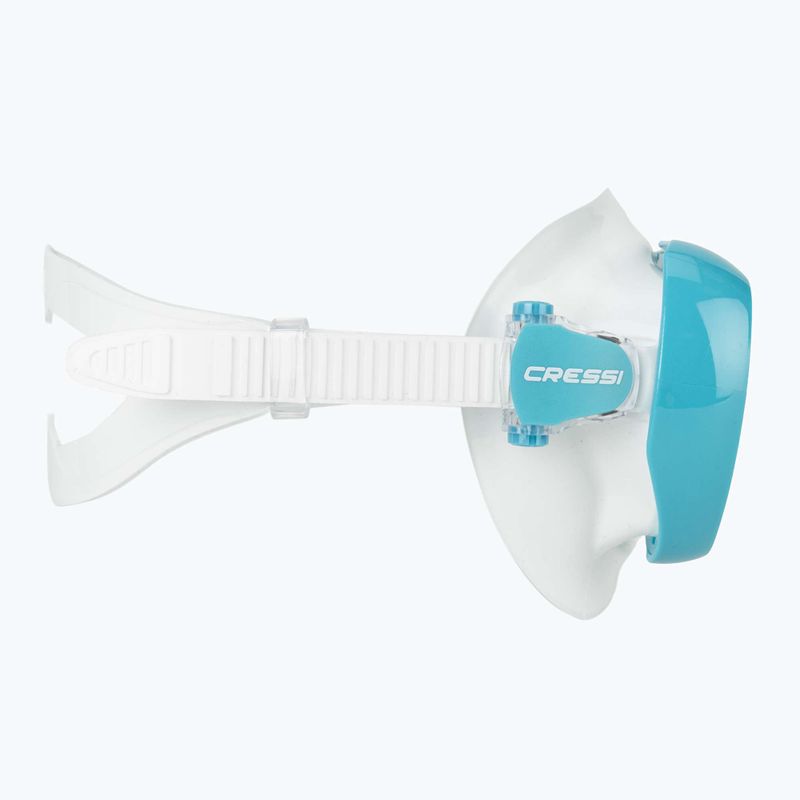 Дамска маска за гмуркане Cressi Honey 420 UV white/aquamarine/blue/orange 3