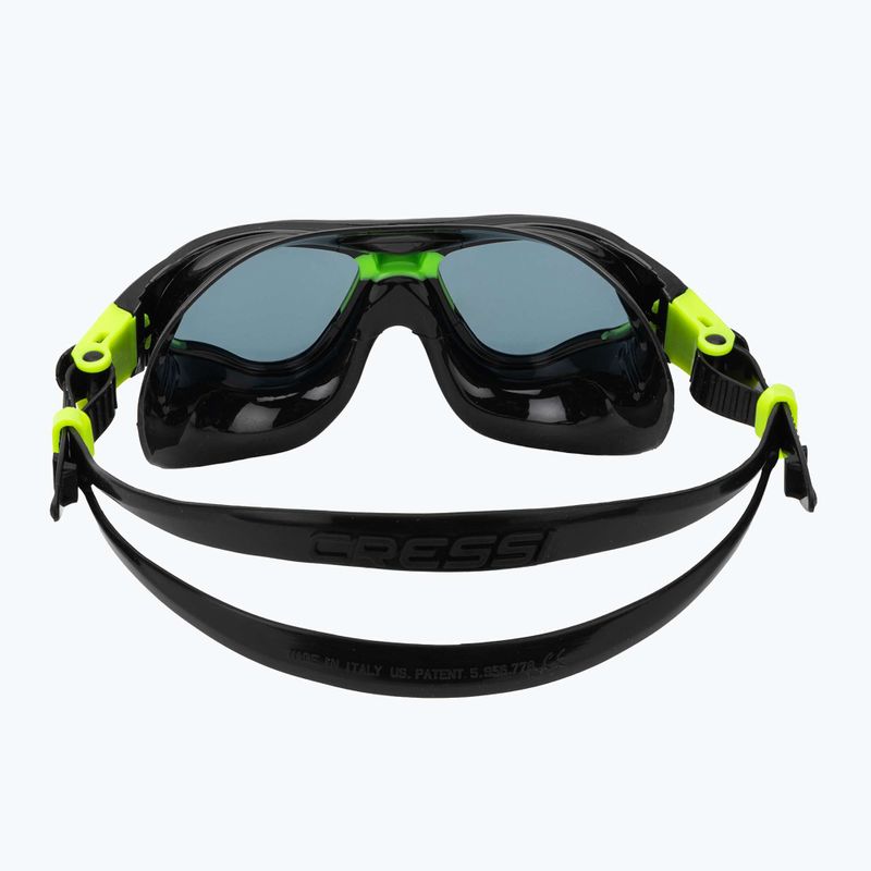 Маска за плуване Cressi Cobra black/black/lime smoked 4