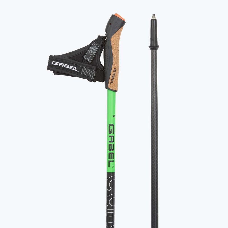 Щеки за скандинавско ходене GABEL Carbon XT 2S 80 F.L. black/lime 3